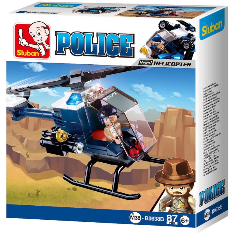 Stavebnicové Kostky Police Serie Helikoptéra - obrázek č. 1