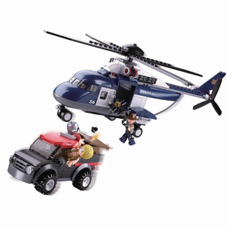 Stavebnicové Kostky Police Serie Velký Policejní Vrtulník - obrázek produktu