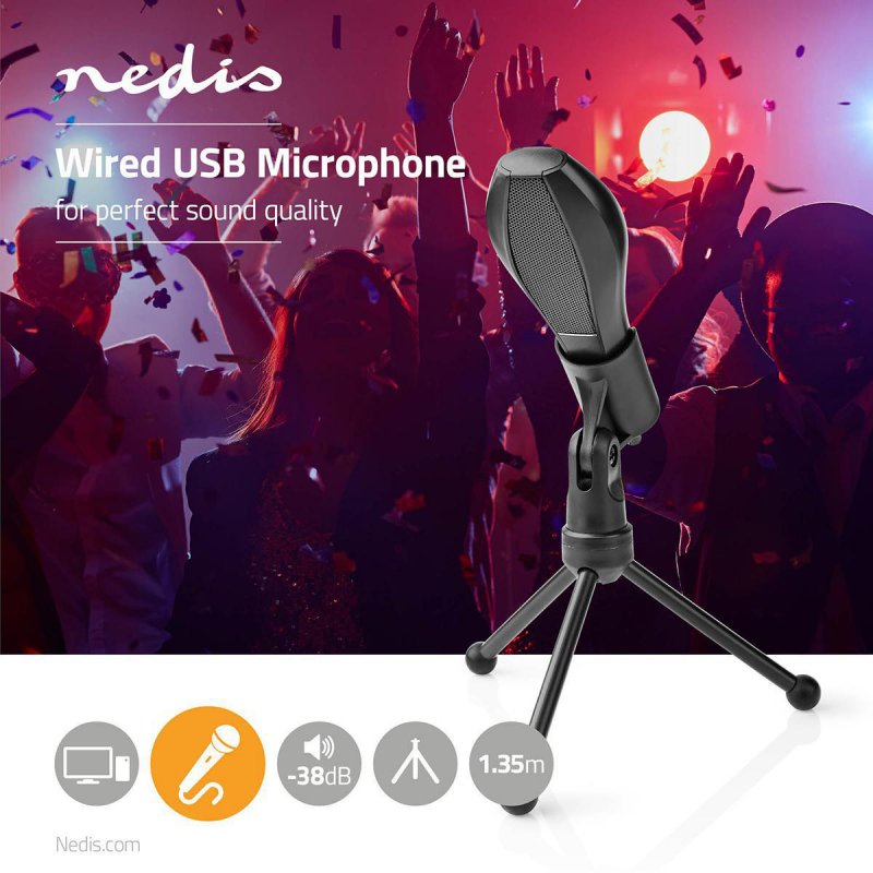 Mikrofon | Pro použití: Notebook / Stolní  MICTU100BK - obrázek č. 1