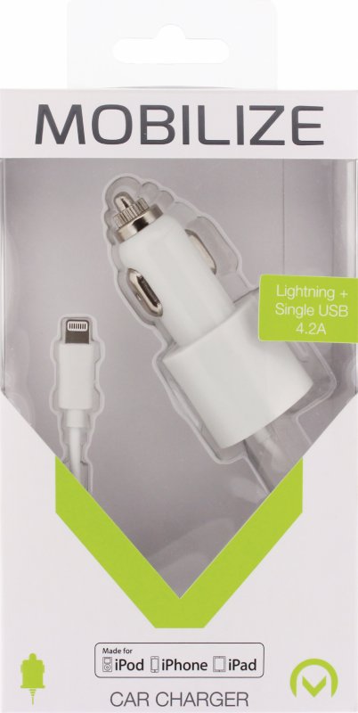 Nabíječka Do Auta 2-Výstupy 4.2 A Apple Lightning / USB - obrázek č. 2