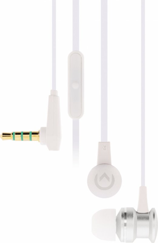 Headset Do ucha 3.5 mm Kabelové Vestavěný mikrofon Stříbrná - obrázek produktu