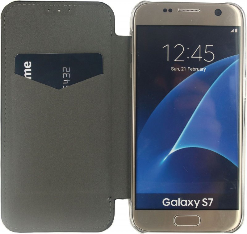 Telefon Tenká Otevírací Pouzdro Samsung Galaxy S7 Černá - obrázek č. 3