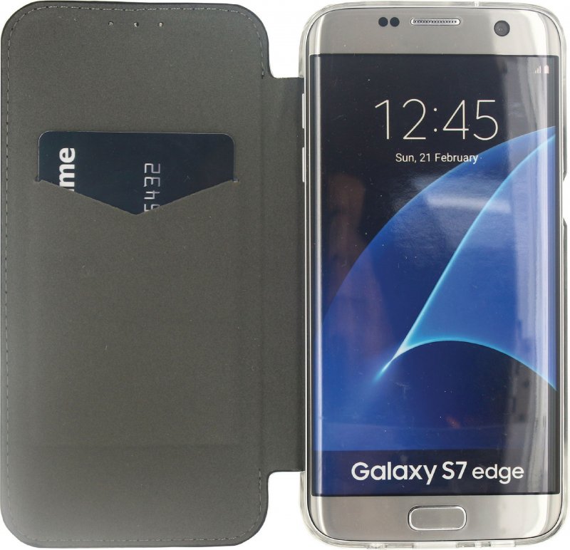 Telefon Tenká Otevírací Pouzdro Samsung Galaxy S7 Edge Černá - obrázek č. 3