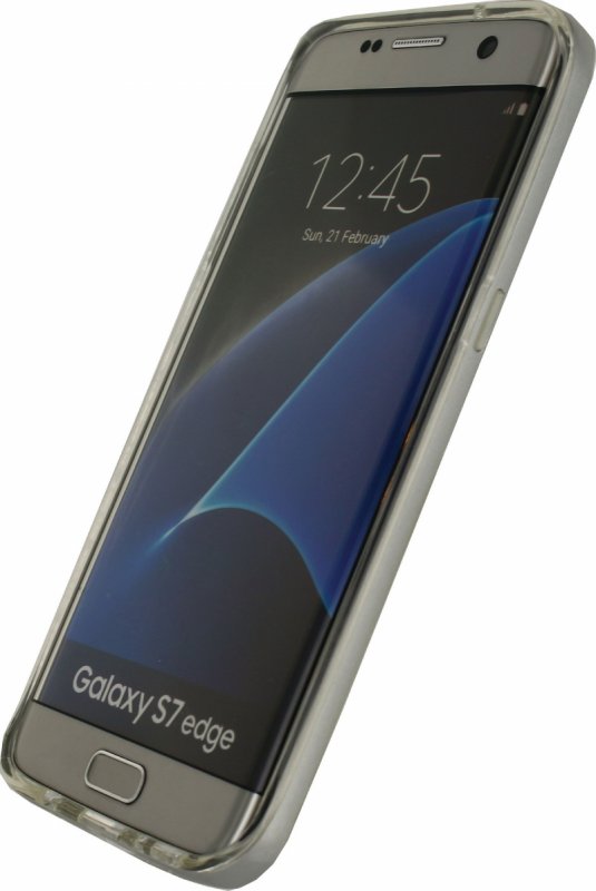 Telefon Gelové Pouzdro + Samsung Galaxy S7 Edge Stříbrná - obrázek č. 1