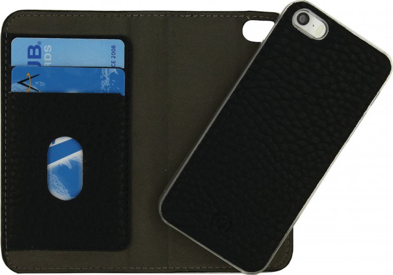 Telefon Odnímatelné Peněženkové Otevírací Pouzdro Apple iPhone 5 / 5s / SE Černá - obrázek č. 6