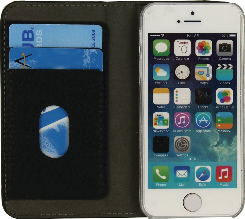 Telefon Odnímatelné Peněženkové Otevírací Pouzdro Apple iPhone 5 / 5s / SE Černá - obrázek č. 5