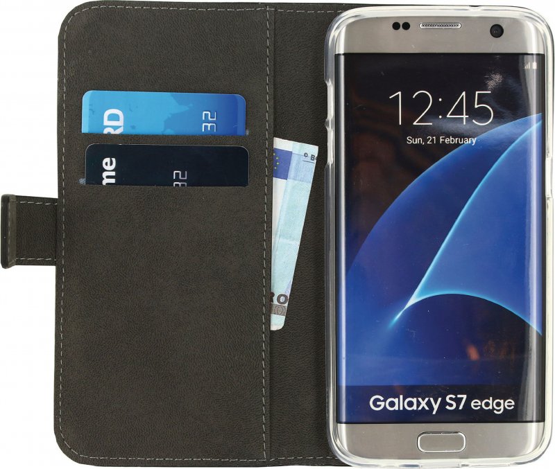 Telefon Gelové Peněženkové Otevírací Pouzdro Samsung Galaxy S7 Edge Černá - obrázek č. 3