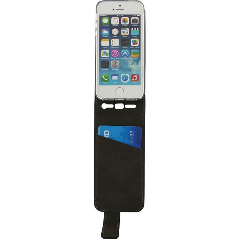 Telefon Gelové Vyklápěcí Pouzdro Apple iPhone 5 / 5s / SE Černá - obrázek č. 3