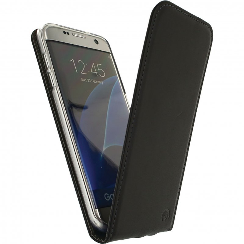 Telefon Gelové Vyklápěcí Pouzdro Samsung Galaxy S7 Edge Černá - obrázek č. 4