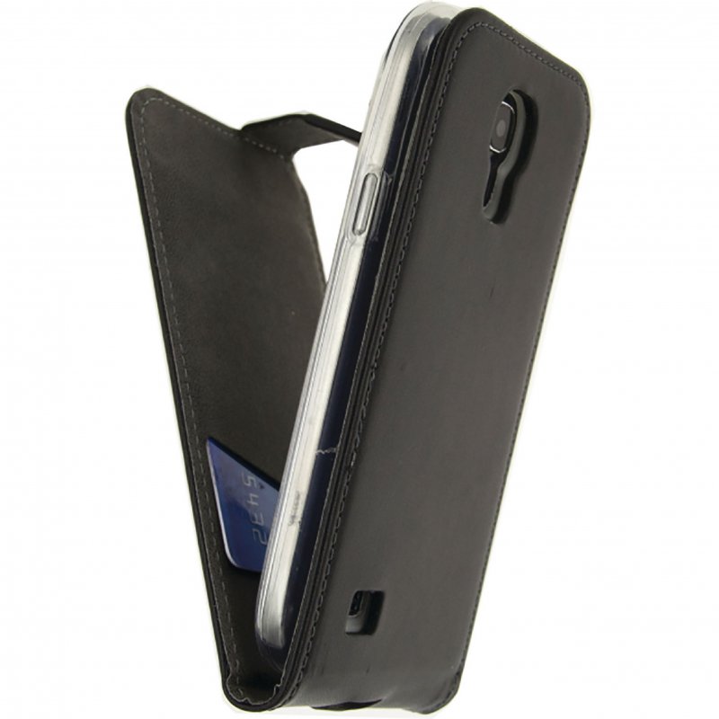 Telefon Gelové Vyklápěcí Pouzdro Samsung Galaxy S4 Mini Černá - obrázek č. 4