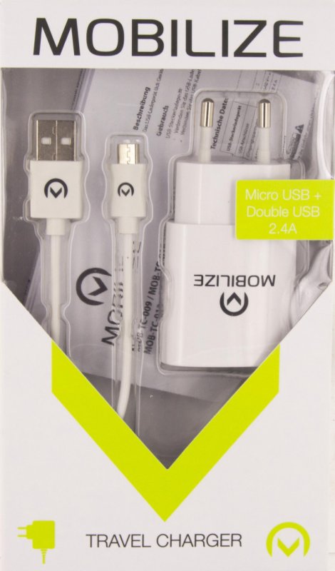 Univerzální AC Napájecí Adaptér USB / Micro USB Bílá - obrázek č. 3