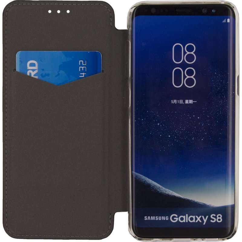 Telefon Tenké Gelové Otevírací Pouzdro Samsung Galaxy S8 Černá - obrázek č. 3