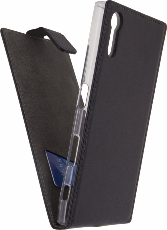 Telefon Klasické Gelové Vyklápěcí Pouzdro Sony Xperia XZs Černá - obrázek č. 4