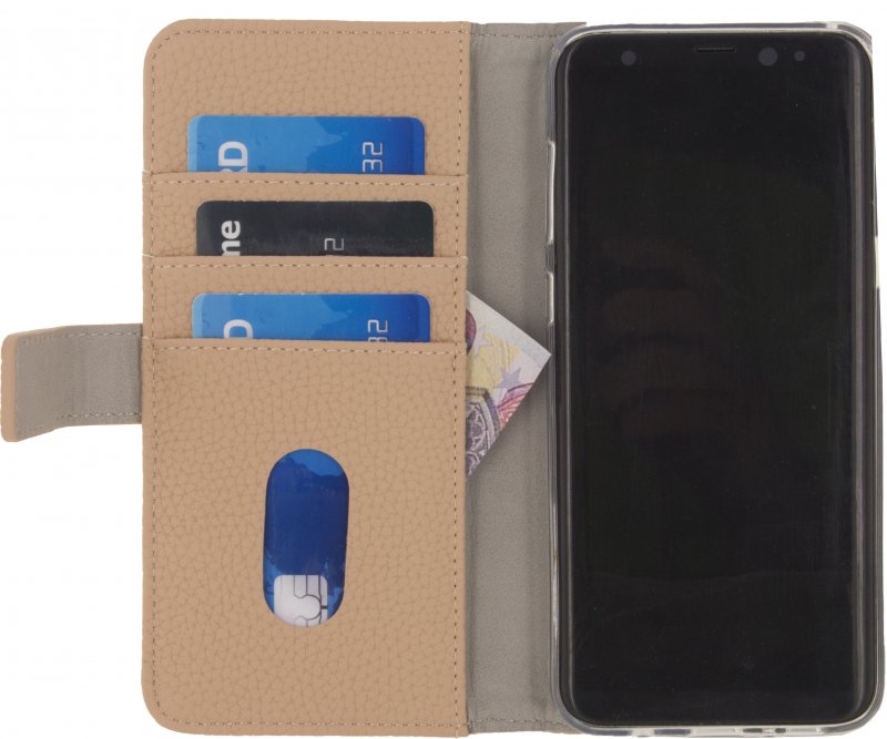 Telefon Gelové Peněženkové Otevírací Pouzdro Samsung Galaxy S8 Béžová - obrázek č. 3