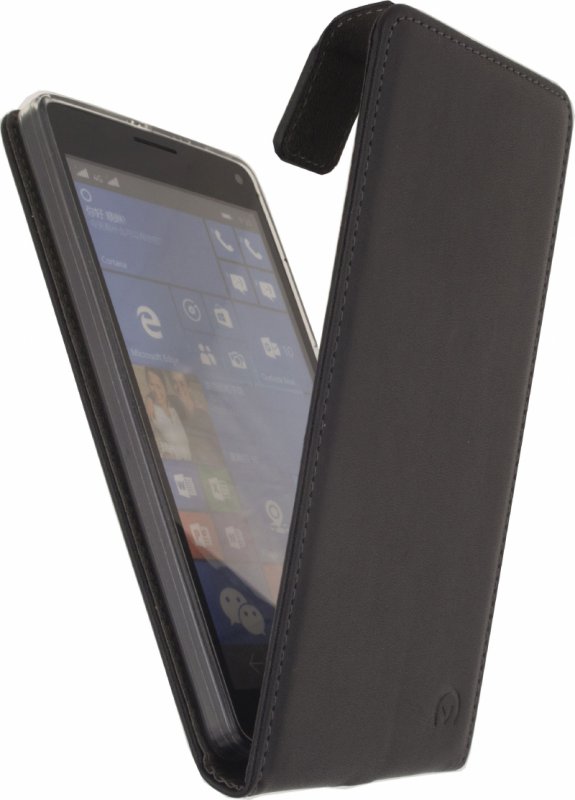 Telefon Klasické Gelové Vyklápěcí Pouzdro Microsoft Lumia 950 XL Černá - obrázek č. 4