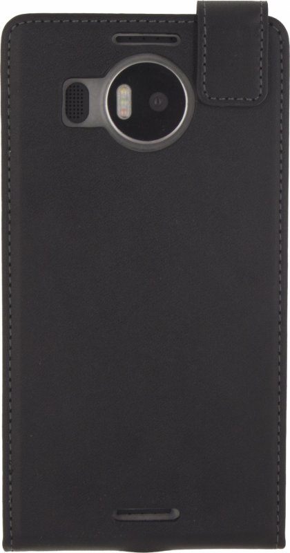 Telefon Klasické Gelové Vyklápěcí Pouzdro Microsoft Lumia 950 XL Černá - obrázek č. 1