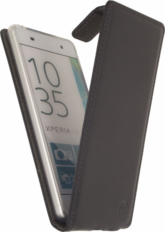 Telefon Gelové Vyklápěcí Pouzdro Sony Xperia XA Černá - obrázek č. 4