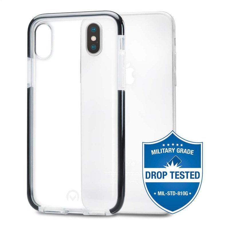 Telefon Shatterproof Case Apple iPhone X/Xs Transparentní/Černá - obrázek č. 3