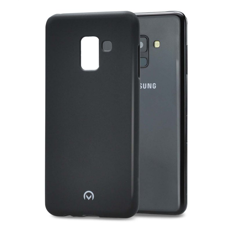 Telefon Gumové Gelové Pouzdro Samsung Galaxy A8 2018 Matná černá - obrázek č. 1
