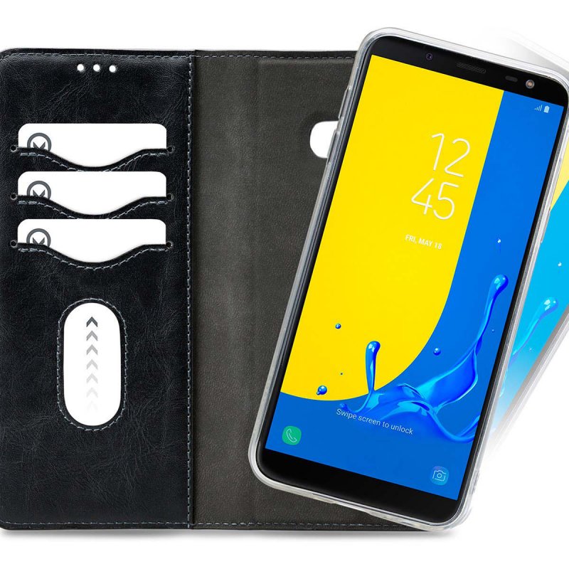 Telefon Premium 2 in 1 Gelly Wallet Case Samsung Galaxy J6 2018 Černá - obrázek č. 4