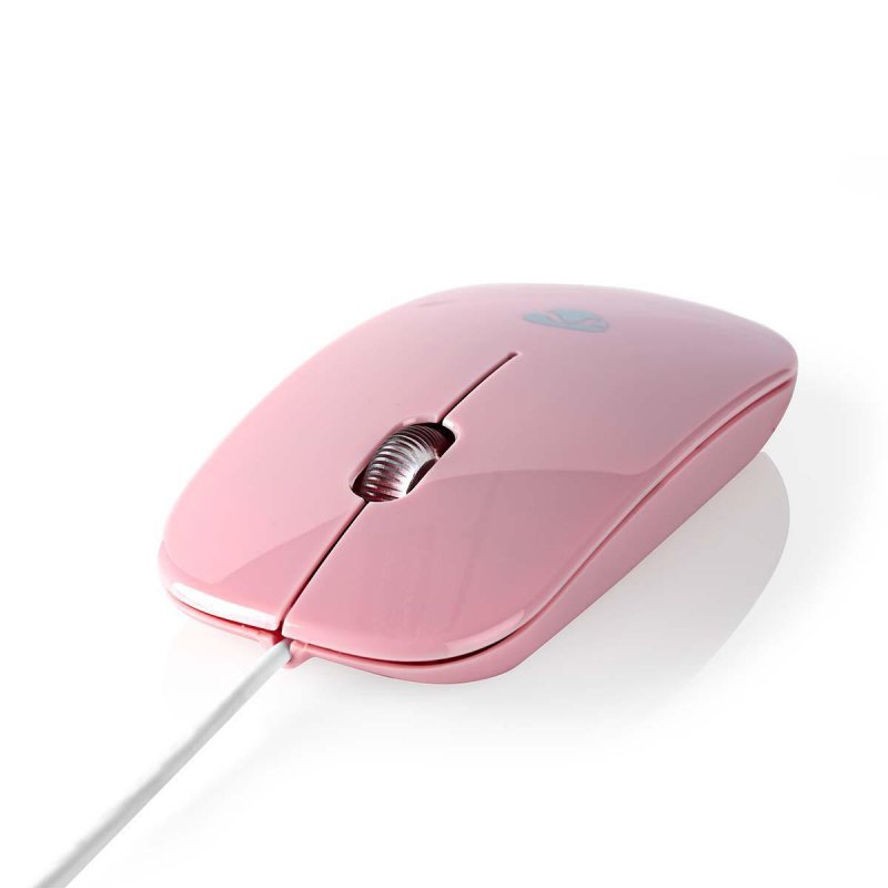 Kabelová Myš | 1 000 dpi | 3 tlačítka | Růžová - obrázek č. 3