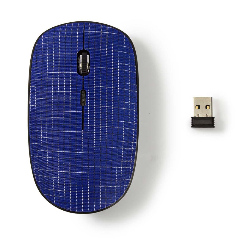 Bezdrátová myš | 1600 DPI | 3 tlačítka | Modrá - obrázek produktu