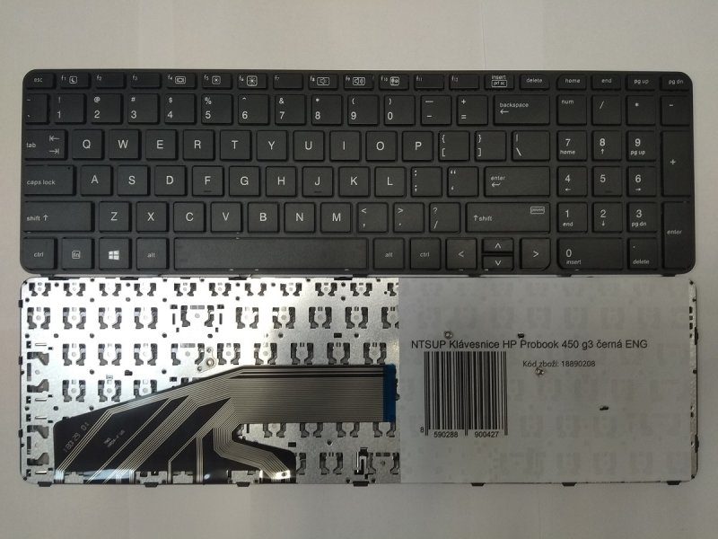 NTSUP Klávesnice HP Probook 450 g3 černá ENG - obrázek produktu