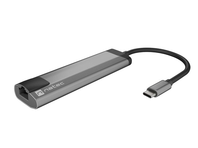 Natec multiport adaptér FOWLER GO HUB 5v1, 2X USB 3.0 HUB, HDMI 4K, USB-C PD, RJ45 - obrázek č. 5
