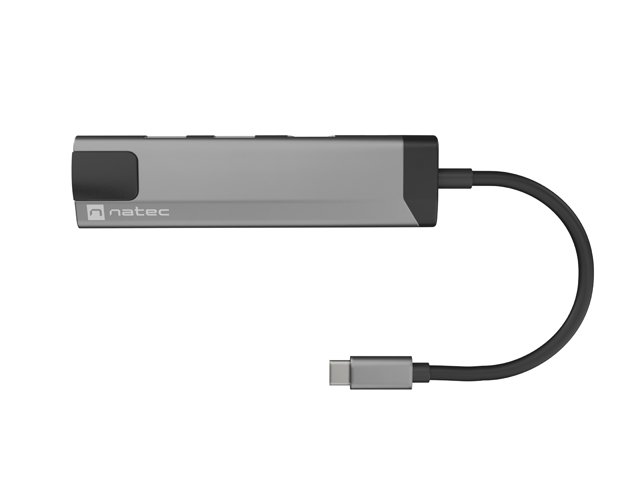 Natec multiport adaptér FOWLER GO HUB 5v1, 2X USB 3.0 HUB, HDMI 4K, USB-C PD, RJ45 - obrázek č. 6
