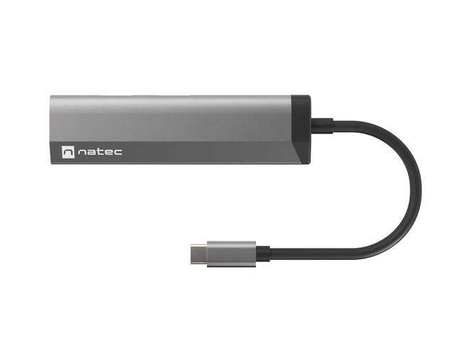 Natec multiport adaptér FOWLER SLIM HUB 4v1, 2X USB 3.0 HUB, HDMI 4K, USB-C PD - obrázek č. 3