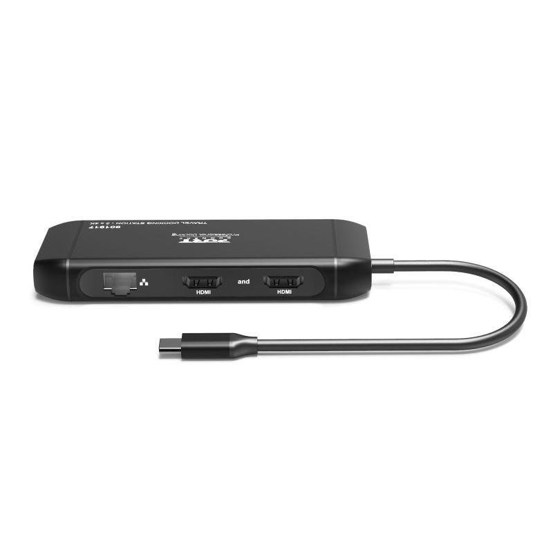 PORT CONNECT Cestovní dokovací stanice USB-C, 2×4K, 7portů, PD100W - obrázek č. 2