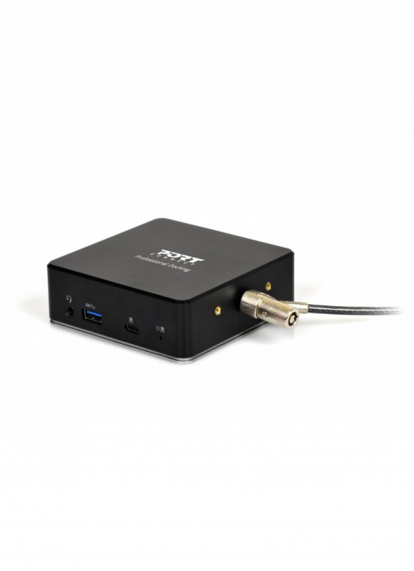 PORT CONNECT Dokovací stanice 8v1 USB-C, USB-A, dual video, HDMI, Ethernet, audio, USB 3.0 - obrázek č. 3