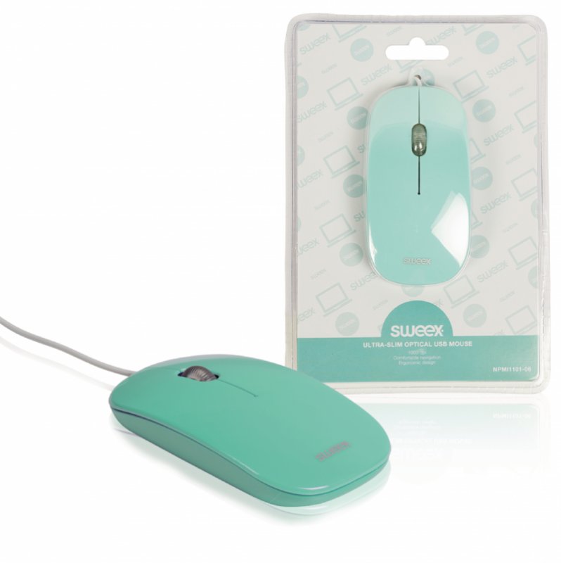 Drátová Myš Stolní 3 Tlačítka Zelená - obrázek produktu