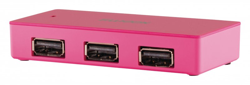 4 Porty Rozbočovač USB 2.0 Růžová - obrázek č. 1