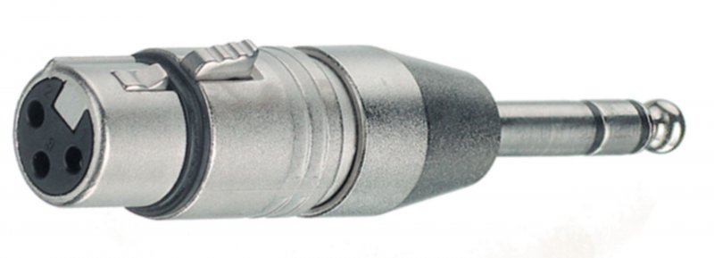 Adaptér XLR 6.35mm Zástrčka - XLR 3kolíkový Zásuvka Stříbrná NTR-NA3FP - obrázek produktu