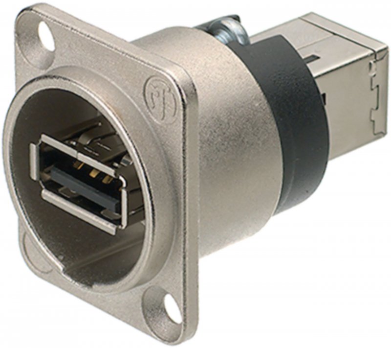 Reverzibilní USB 2.0 měnič pohlaví (typ A a B), niklové pouzdro D NTR-NAUSB-W - obrázek produktu