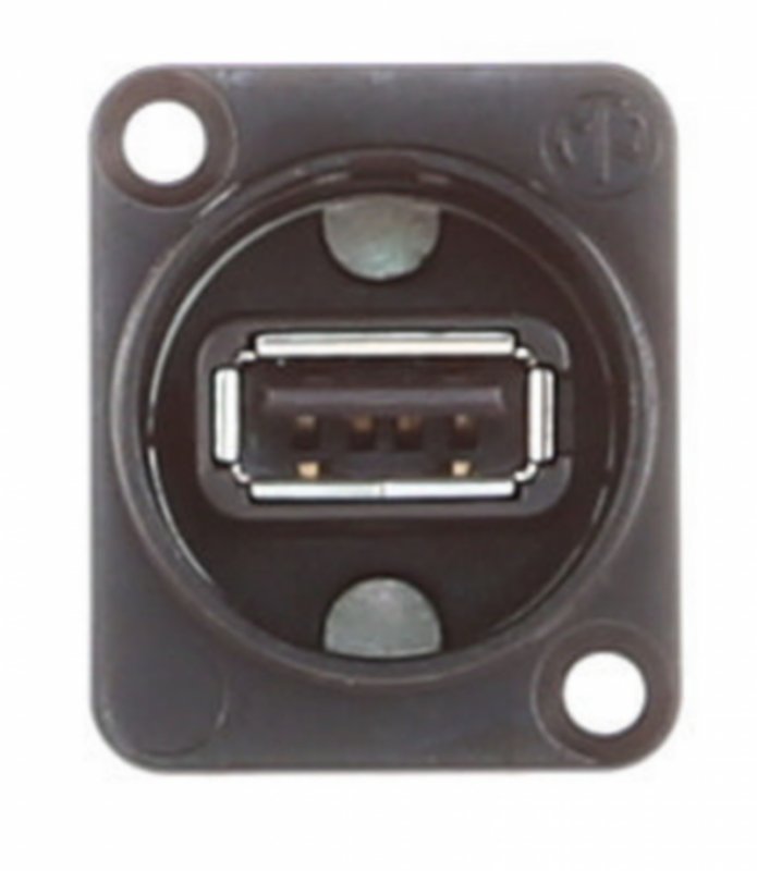 Reverzibilní USB 2.0 měnič pohlaví (typ A a B), černý D-pouzdro NTR-NAUSB-W-B - obrázek č. 2