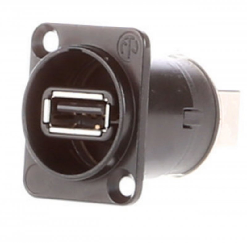 Reverzibilní USB 2.0 měnič pohlaví (typ A a B), černý D-pouzdro NTR-NAUSB-W-B - obrázek č. 1