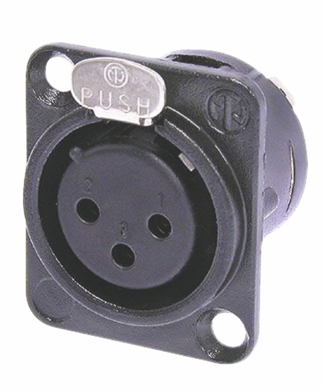 Konektor XLR Zásuvka Kov Černá - obrázek produktu