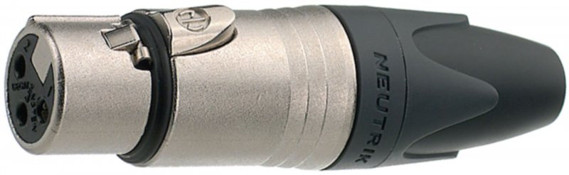 3pólový konektor kabelu samice s niklovým pouzdrem a stříbrnými kontakty NTR-NC3FXX - obrázek produktu