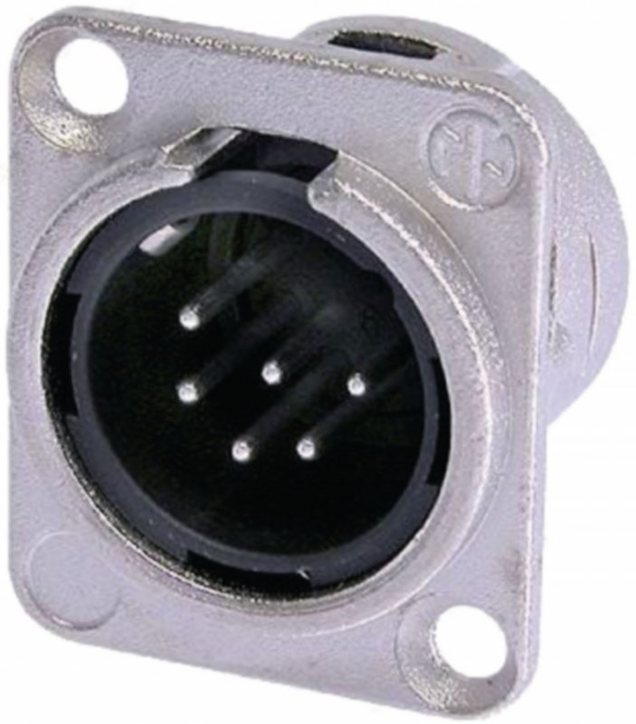 XLR Kolíková zásuvka pro montáž na panel 6 N/A DL Pájecí Připojení Poniklovaná - obrázek produktu