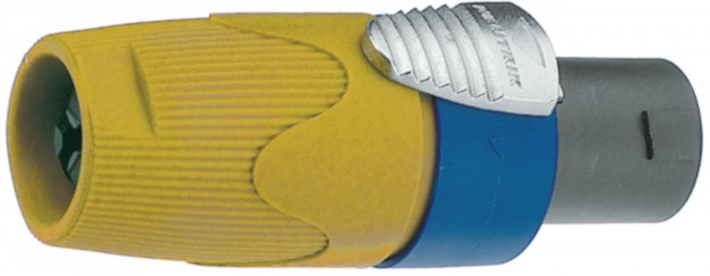Kabelová zásuvka, Speakon Žlutá 4P - obrázek č. 2