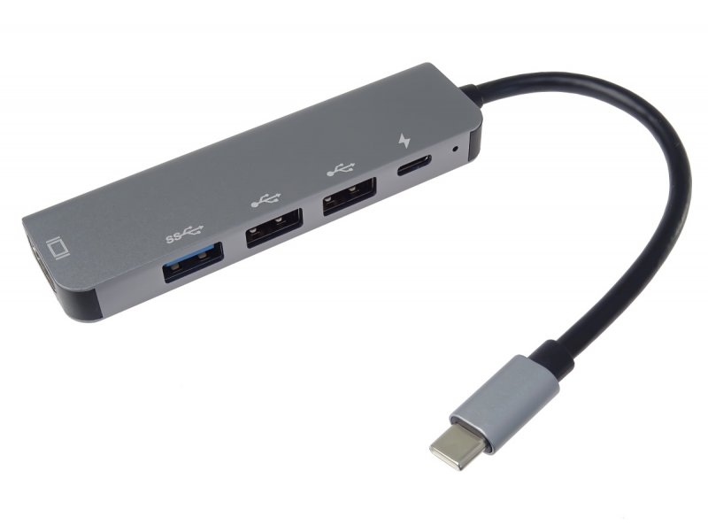 PremiumCord USB-C na HDMI + USB3.0 + 2x USB2.0 + PD(power delivery) adaptér - obrázek č. 1
