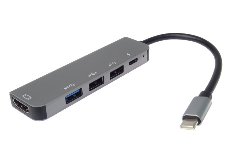 PremiumCord USB-C na HDMI + USB3.0 + 2x USB2.0 + PD(power delivery) adaptér - obrázek č. 7