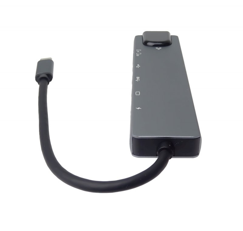 PremiumCord USB-C na HDMI + USB3.0 + USB2.0 + PD + SD/ TF + RJ45 adaptér - obrázek č. 4