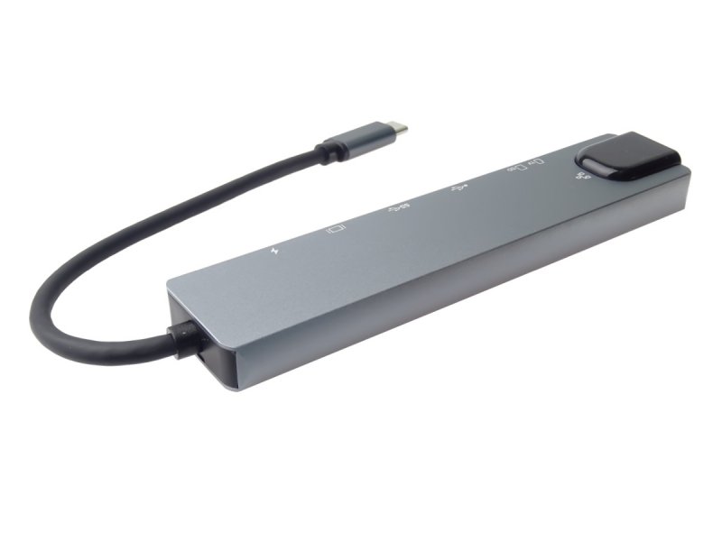 PremiumCord USB-C na HDMI + USB3.0 + USB2.0 + PD + SD/ TF + RJ45 adaptér - obrázek č. 5