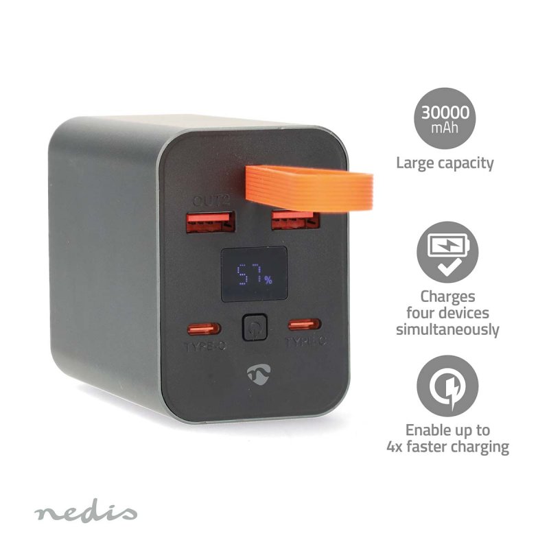 Powerbanka | 30000 mAh | 18 / 100 W  PBKPD100W25BK - obrázek č. 12