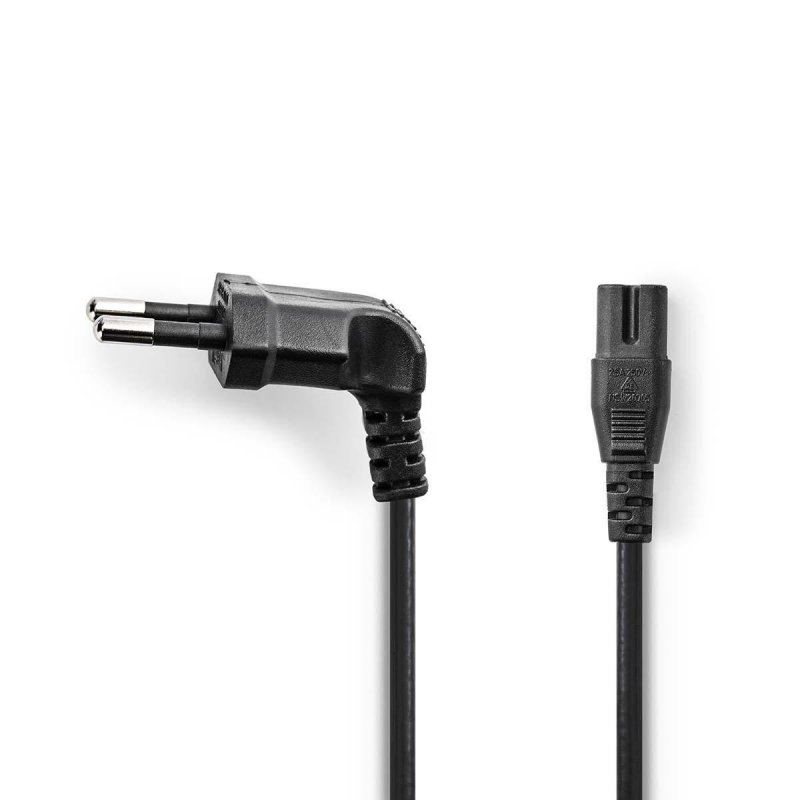Napájecí Kabel | Euro Úhlová Zástrčka - IEC-320-C7 | 2 m | Černá barva - obrázek produktu