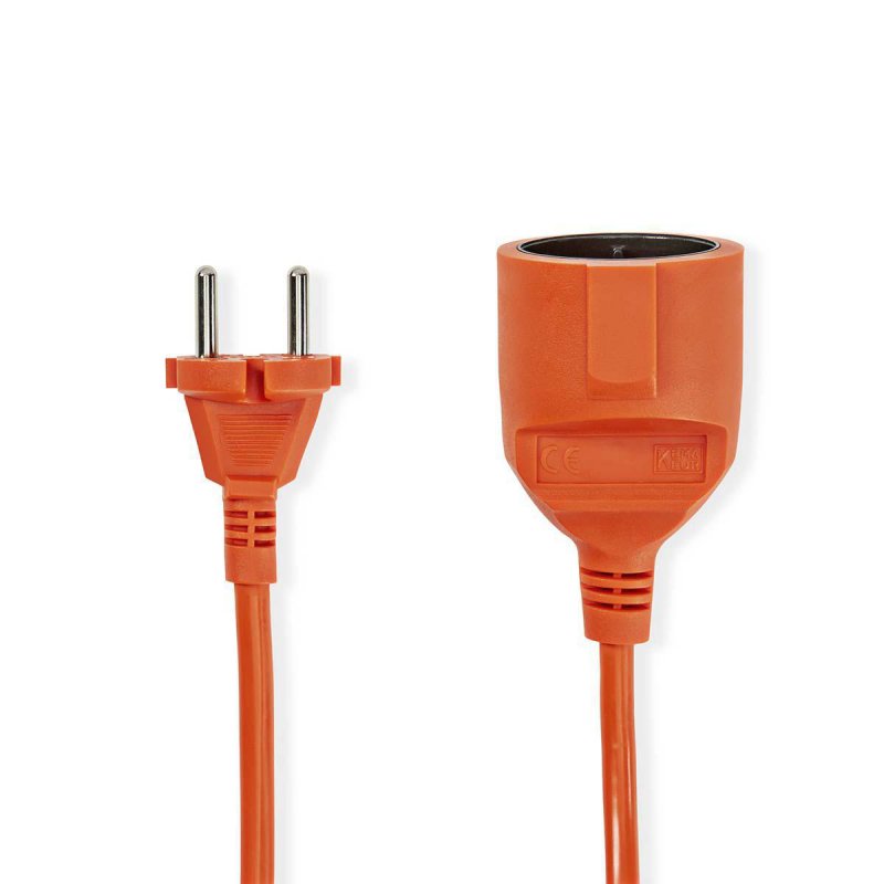 Prodlužovací kabel M - F | CEE 7/17 | CEE 7/4 | 15.0 m | 3680 W | 250 V - 50/60 Hz | Typ uzemnění: Bez Uzemnění | Úhel zásuvky: - obrázek produktu