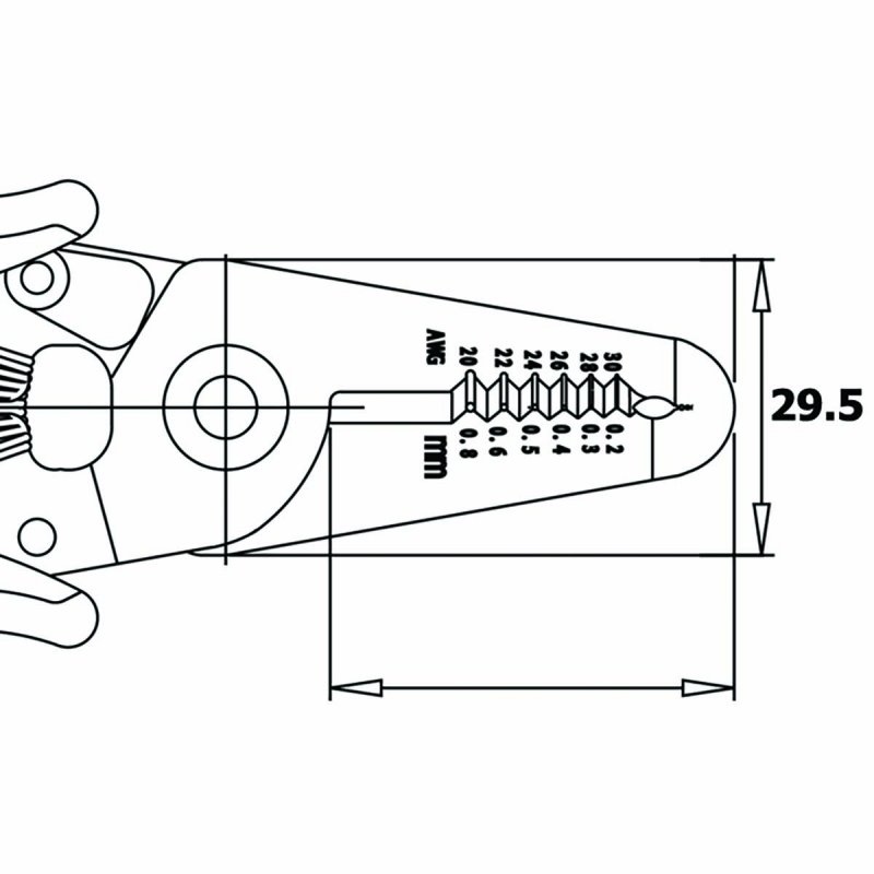 Nůžky, odizolovač drátu, kleště v jednom nástroji PG-CSP30/1 - obrázek č. 4